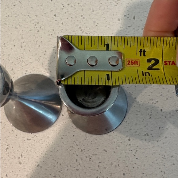 Vintage  Hourglass Stainless Steel Candle Holders - Pair - Picture 6 of 13